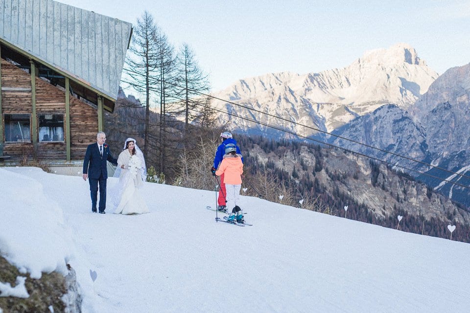 Matrimonio invernale Cortina destination weddings