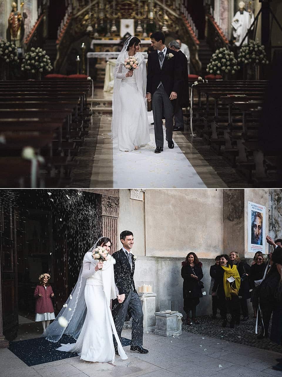 Uscita degli sposi dalla chiesa: fotografia del matrimonio Uscita degli sposi dalla chiesa: fotografia del matrimonio